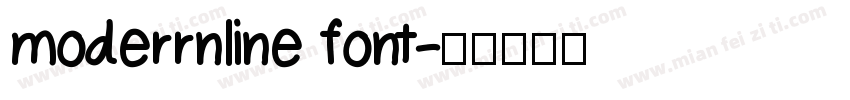 moderrnline font字体转换